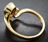 Золотое кольцо с дублет опалом и бриллиантом Золото