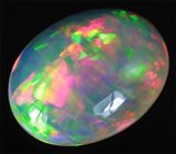 Кольцо с эфиопским кристаллическим опалом