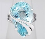 Кольцо с аквамарином