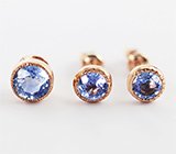 Комплект с синими сапфирами