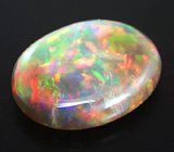 Кулон с кристаллическим Welo опалом качества «Арлекин» и разноцветными сапфрами