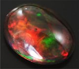 Кольцо с кристаллическим черным опалом