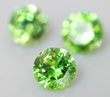 Набор из 3 уральских демантоидов 1,01 карат 