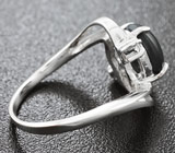 Прелестное серебряное кольцо со звездчатым сапфиром Серебро 925
