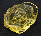 Миниатюра «Роза» из цельного цитрина 90,8 карат 