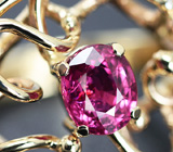 Ажурное золотое кольцо с рубином и бриллиантами Золото