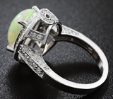 Серебряное кольцо c эфиопским solid опалом! Топовый камень Серебро 925