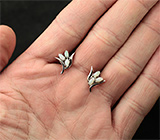 Серебряные серьги с эфиопскими solid опалами Серебро 925