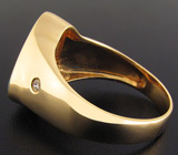 Кольцо с роскошным дублет опалом и бриллиантом Золото