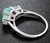 Изящное серебряное кольцо с эфиопскими опалами Серебро 925