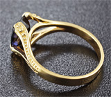 Кольцо с синей шпинелью Золото