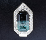 Кулон с полихромным турмалином и бриллиантами Золото