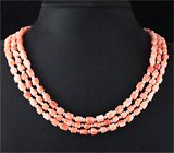Колье из solid кораллов и мелкого жемчуга Золото