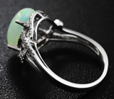 Серебряное кольцо с эфиопским solid опалом Серебро 925