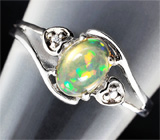 Серебряное кольцо с эфиопским solid опалом Серебро 925