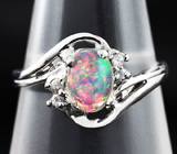 Серебряное кольцо с эфиопским solid опалом Серебро 925