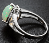 Серебряное кольцо с эфиопским solid опалом Серебро 925