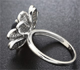 Роскошное серебряное кольцо со звездчатым сапфиром Серебро 925