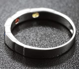 Прелестное серебряное кольцо с разноцветными сапфирами Серебро 925