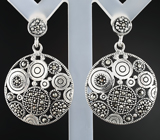 Оригинальный серебряный комплект с марказитами Серебро 925