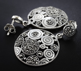 Оригинальный серебряный комплект с марказитами Серебро 925