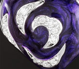 Эффектные серебряные серьги с цветной эмалью Серебро 925