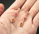 Элегантные серебряные серьги с сапфирами Серебро 925