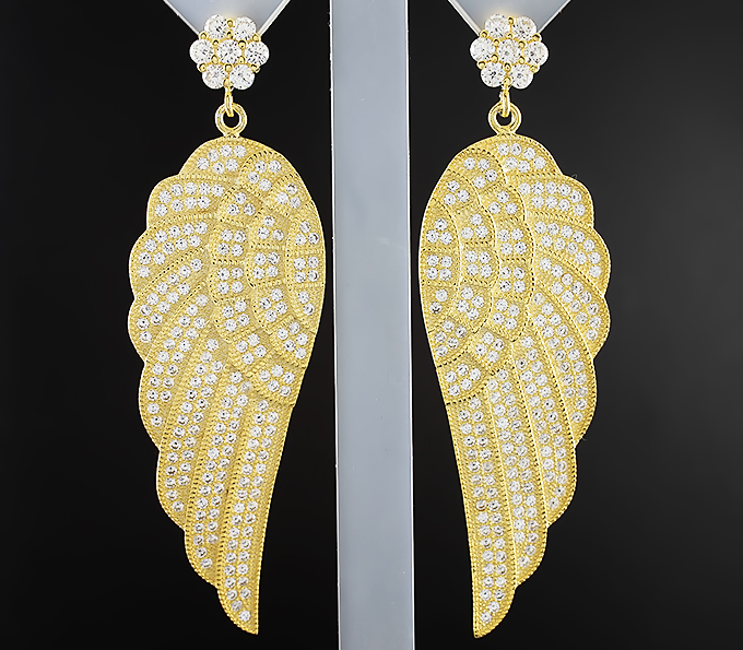 Серебряные серьги «Крылья Ангела»