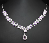 Серебряное колье с аметринами и аметистами Серебро 925