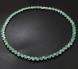 Серебряное колье с изумрудами Серебро 925