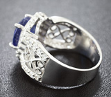 Превосходное серебряное кольцо с синим сапфиром Серебро 925