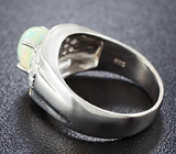 Стильное серебряное кольцо с кристаллическим эфиопским опалом Серебро 925