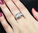 Стильное серебряное кольцо с кристаллическим эфиопским опалом Серебро 925