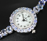 Часы на серебряном браслете с танзанитами Серебро 925
