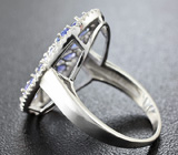 Роскошное серебряное кольцо с танзанитами Серебро 925