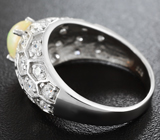 Стильное серебряное кольцо с эфиопским опалом Серебро 925