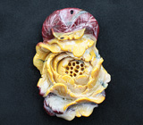 Миниатюра-подвеска «Цветок» из цельного мукаита 27,3 грамм 