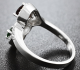 Прелестное серебряное кольцо с турмалинами Серебро 925