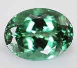 Редкий размер! Крупный неоново-зеленый апатит 12,69 карат