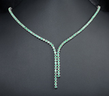 Великолепный серебряный комплект с изумрудами Серебро 925