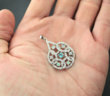 Изысканный серебряный кулон с апатитом и эфиопскими опалами Серебро 925