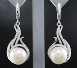 Замечательный серебряный комплект с жемчугом Серебро 925