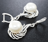 Замечательный серебряный комплект с жемчугом Серебро 925