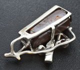 Серебряный кулон с австралийским болдер опалом и шпинелями на шнуре Серебро 925