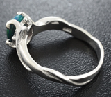 Изящное серебряное кольцо с эфиопским черным опалом Серебро 925
