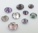 Набор из 9 гранатов со сменой цвета 2,06 карат 