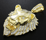 Роскошный серебряный кулон «Лев» Серебро 925
