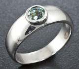 Стильное серебряное кольцо с превосходным полихромным сапфиром Серебро 925