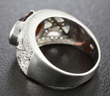 Стильное серебряное кольцо с мозамбикским гранатом Серебро 925
