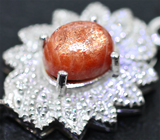 Серебряный браслет с солнечным камнем Серебро 925